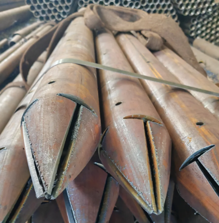 郴州出尖打孔加工无缝注浆钢花管注浆管厂家
